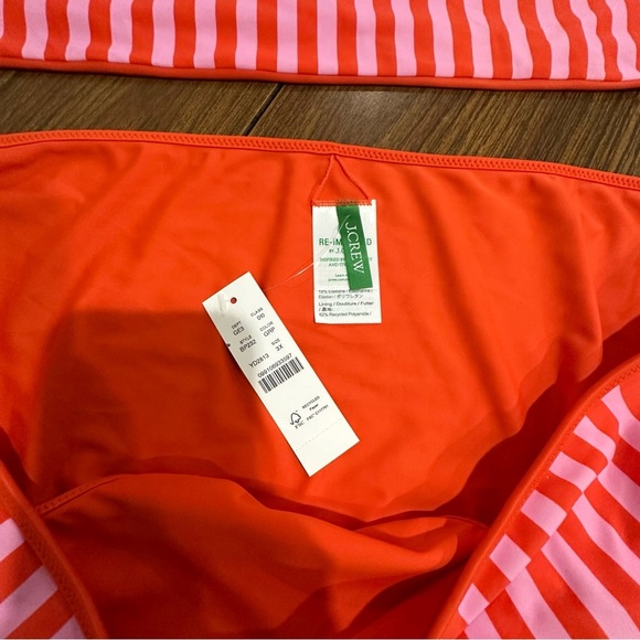 J. Crew Pink and Orange Striped Swim Top - Picture 5 of 5